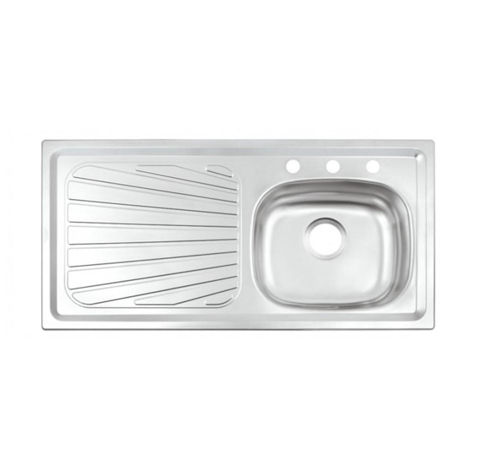 Fregadero Tarja de acero inoxidable Tramontina derecho 100x50 cm
