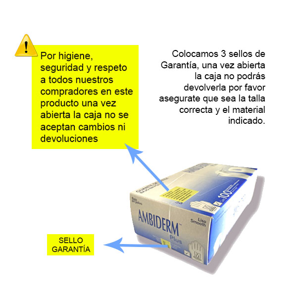 GUANTE AMBIDERM NITRILO SOFT NEGRO CAJA C/100 PZAS	