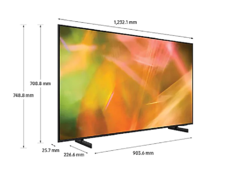 Pantalla de 55 pulgadas Crystal UHD 4K, Smart TV Marca Samsung