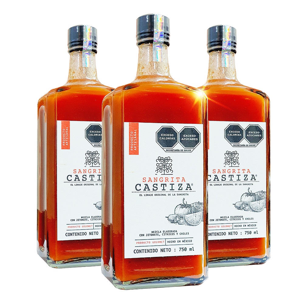Tripack Sangrita Casera Artesanal Castiza 750ml