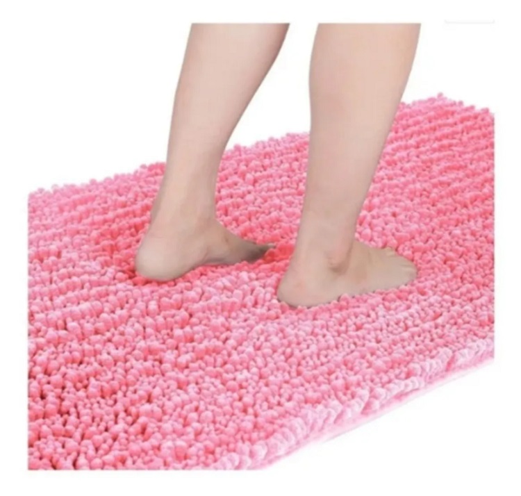 Alfombra De Baño Suave Y Cómoda Rosa