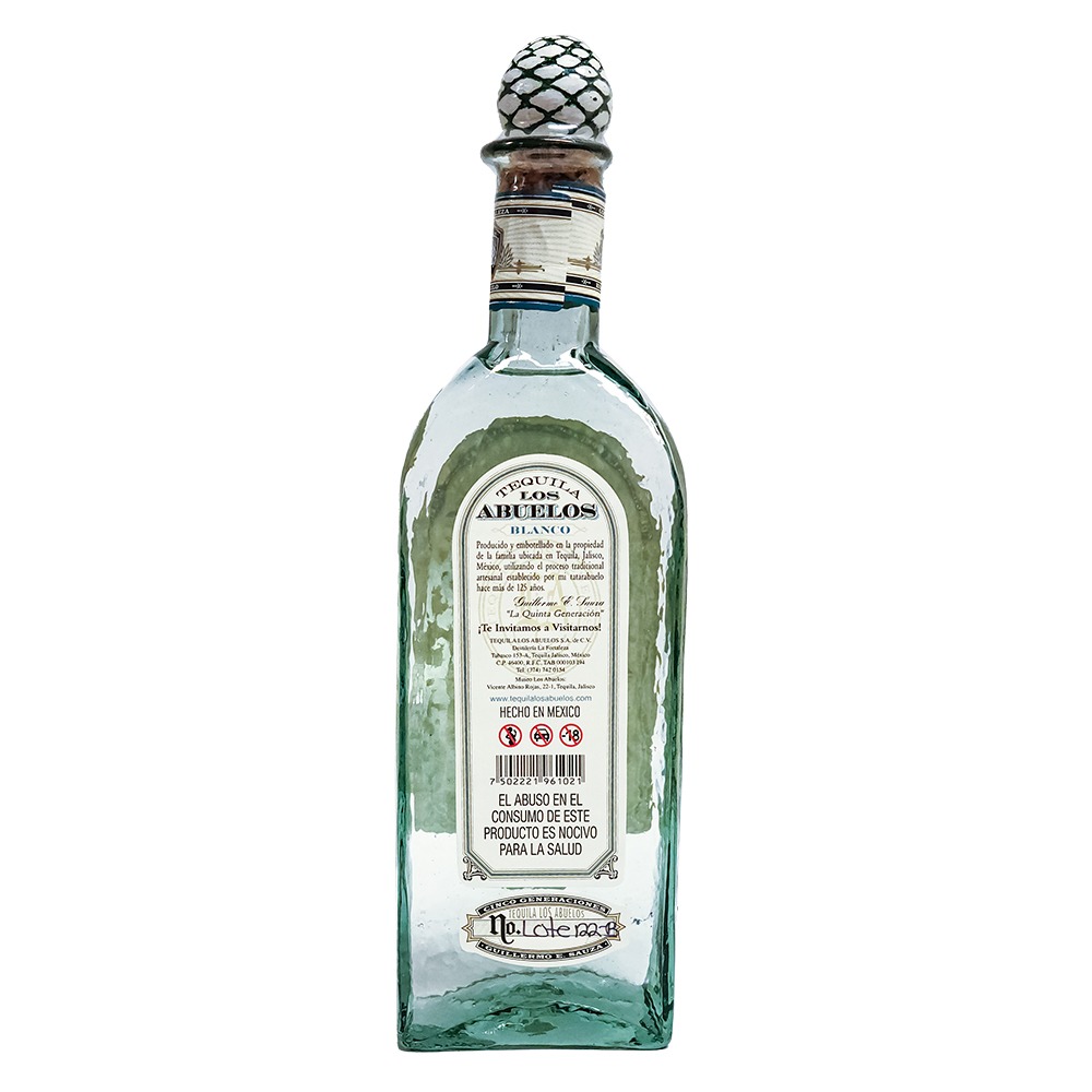 Tequila Los Abuelos Artesanal Blanco 750 Ml