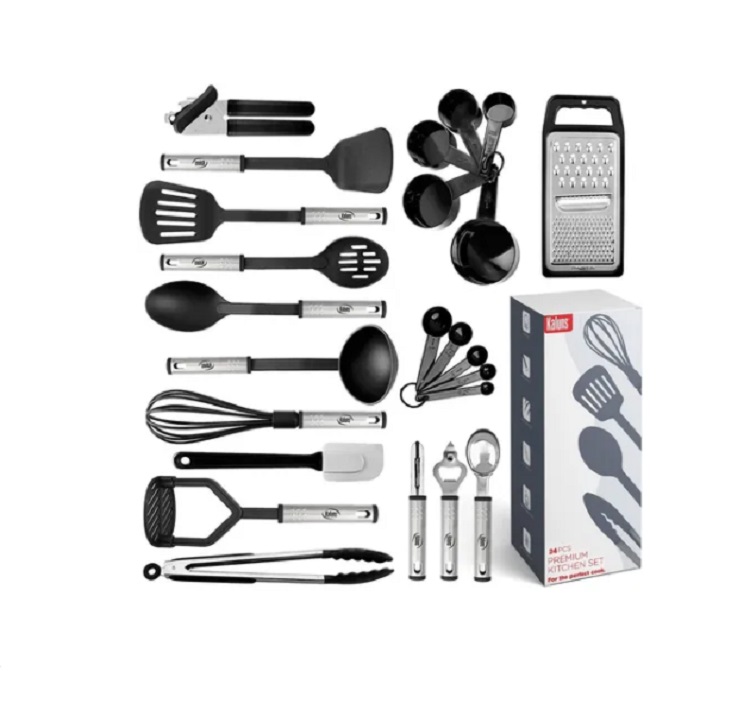 Juego De Utensilios De Cocina Con Espátula Y Batidor 24 Pzs.