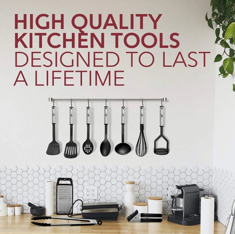 Juego De Utensilios De Cocina Con Espátula Y Batidor 24 Pzs.