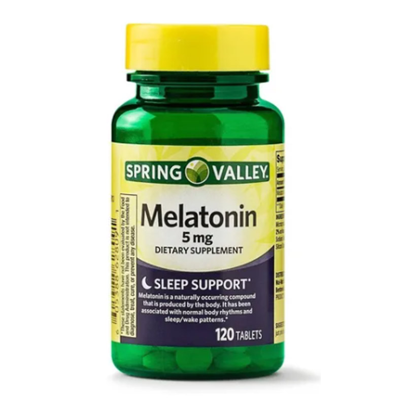Melatonina 5mg Spring Valley 120 tabletas Ayuda a Dormir Mejora Descanzo