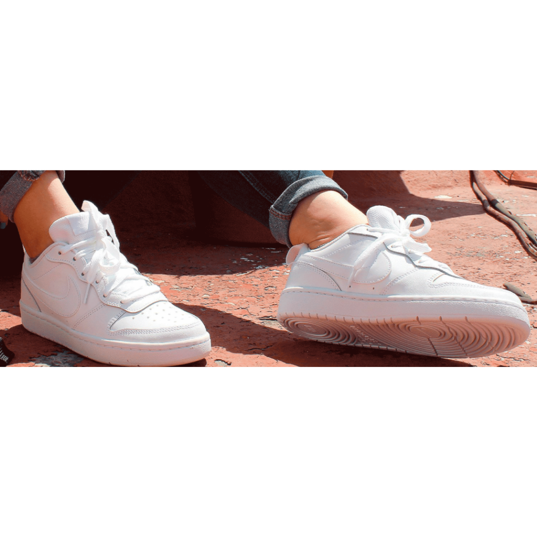 Tenis Casual Nike Court Borough Low 2 GS  Blanco Para Niños