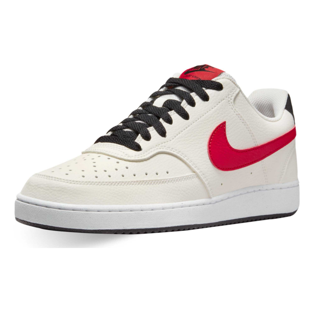Tenis Casual Nike Court Vision Low Blanco/Rojo Para Hombre 