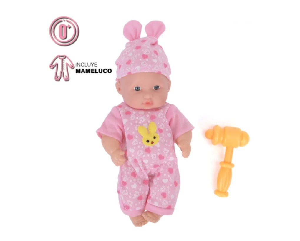 Muñeca Bebe Cutie Baby Mameluco Rosa Conejo