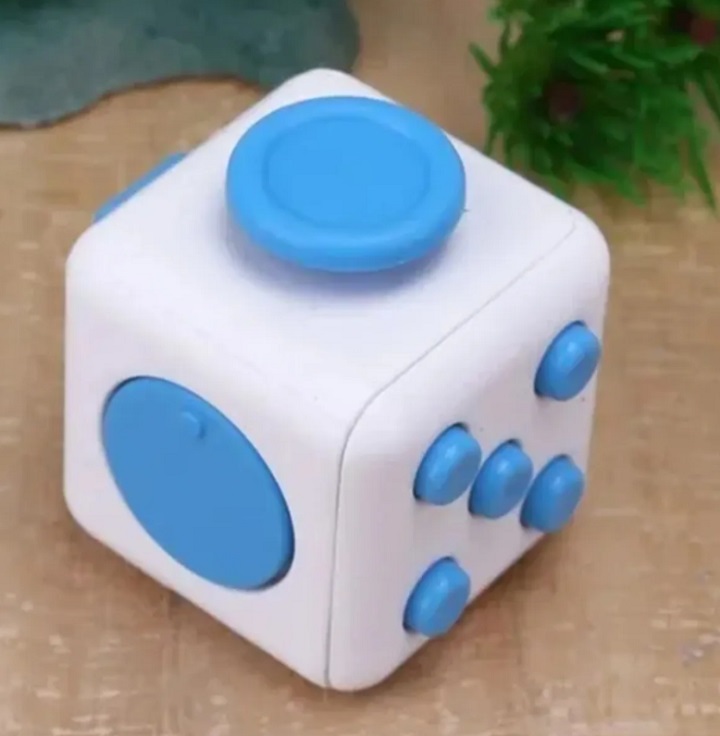  Juguete Anti Estrés - Fidget Cube - Azul