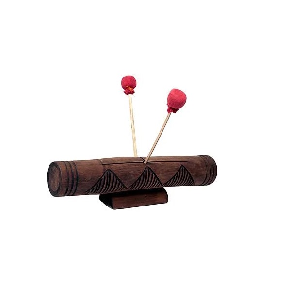 Tambor Teponaztli teponaztle o teponaxtli Chamánico con Baquetas de Madera, Xilofono madera, instrumento, musica, naturaleza, sonidos, indigenas, artesania, mayas, aztecas