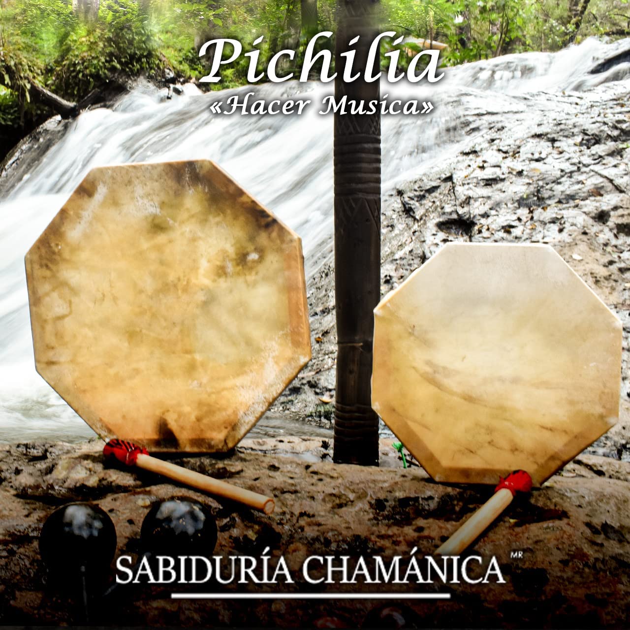 Pichilia Tambor ceremonial Chamánico grande, instrumento, musica, naturaleza, sonidos, indigenas, artesania, mayas, aztecas
