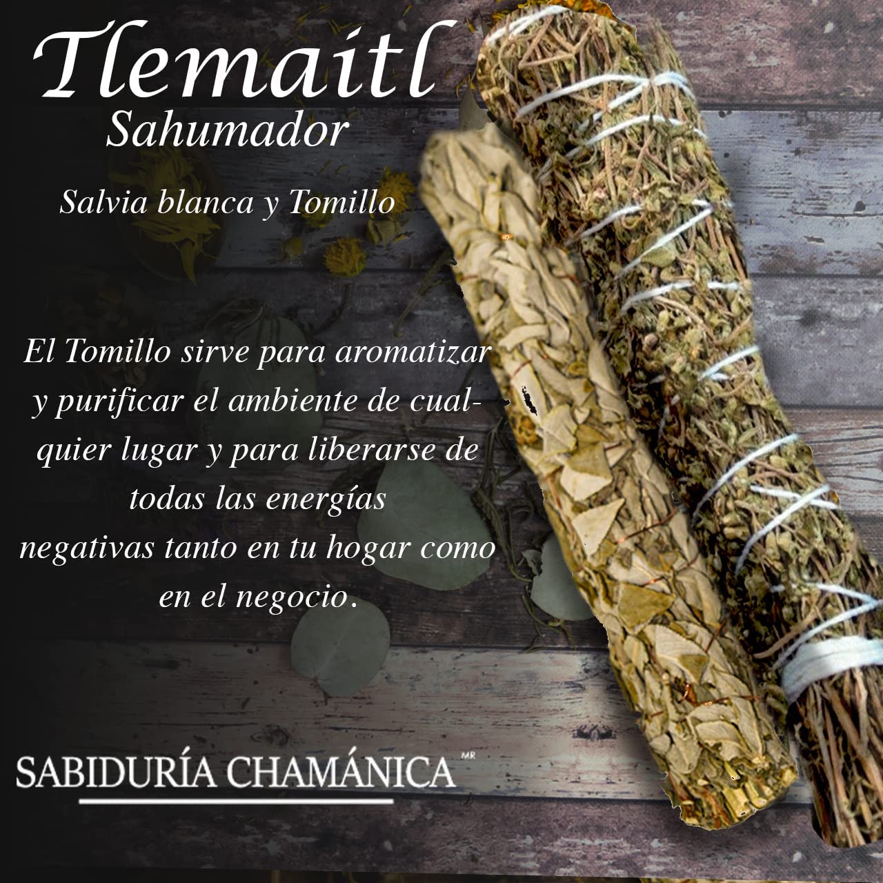 Incienso Sahumador Tlemaitl Tomillo, Salvia, Incienso, sahumador, Limpia, esencias, Hierbas, tomillo