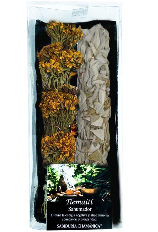  Incienso Sahumador Tlemaitl Purificador de Espacios Hierbas sagradas, Salvia, Incienso, sahumador, Limpia, esencias, Hierbas, sahumerio