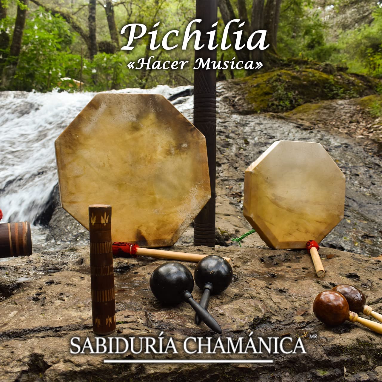 Pichilia Tambor Chamanico Mediano, indigenas, aztecas, instrumentos, sonidos