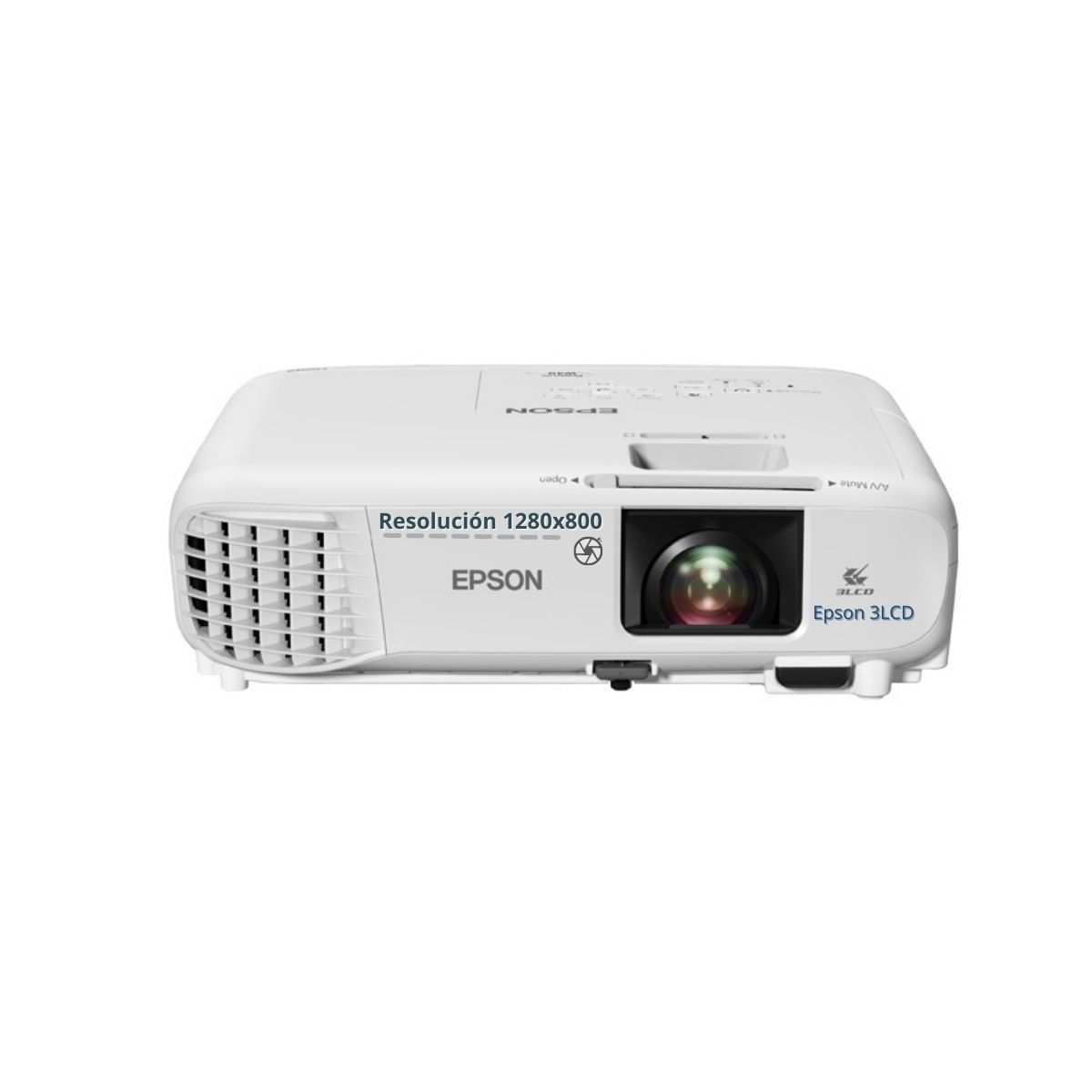 Videoproyector Epson PowerLite W49 3LCD 3800 Lúmenes WXGA Resolución 1280x800 HDMI/USB