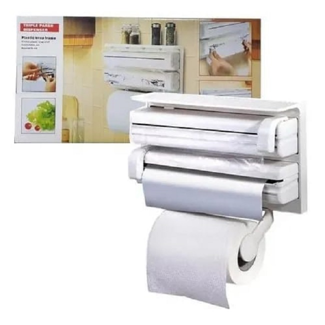 Porta Rollo De Servilletas Absorbentes, Papel Aluminio, Papel Transparente Para Cocina