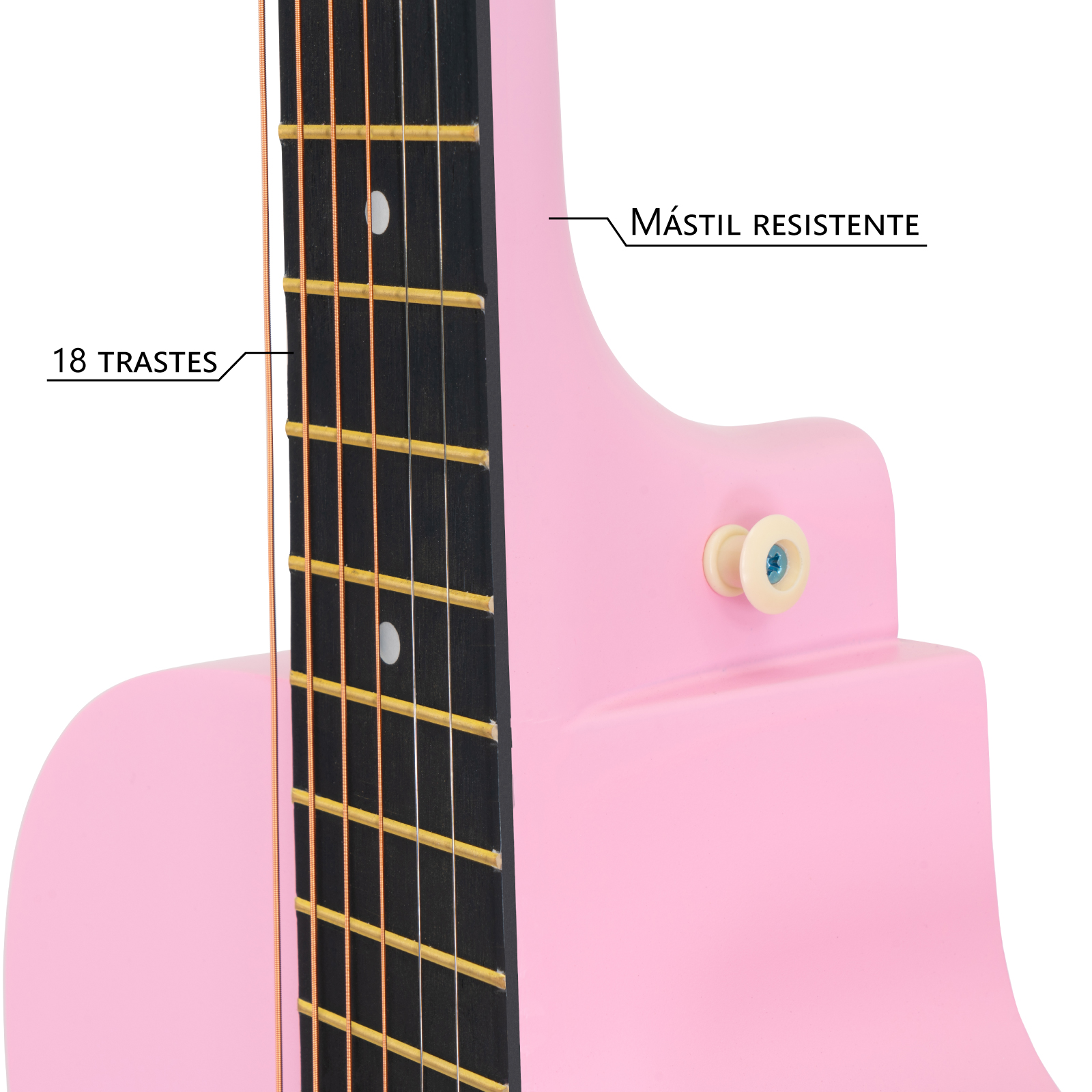 Kit de Guitarra Acústica Clásica con Accesorios, Funda, Afinador digital, Juego de cuerdas, Púas, Mica protectora