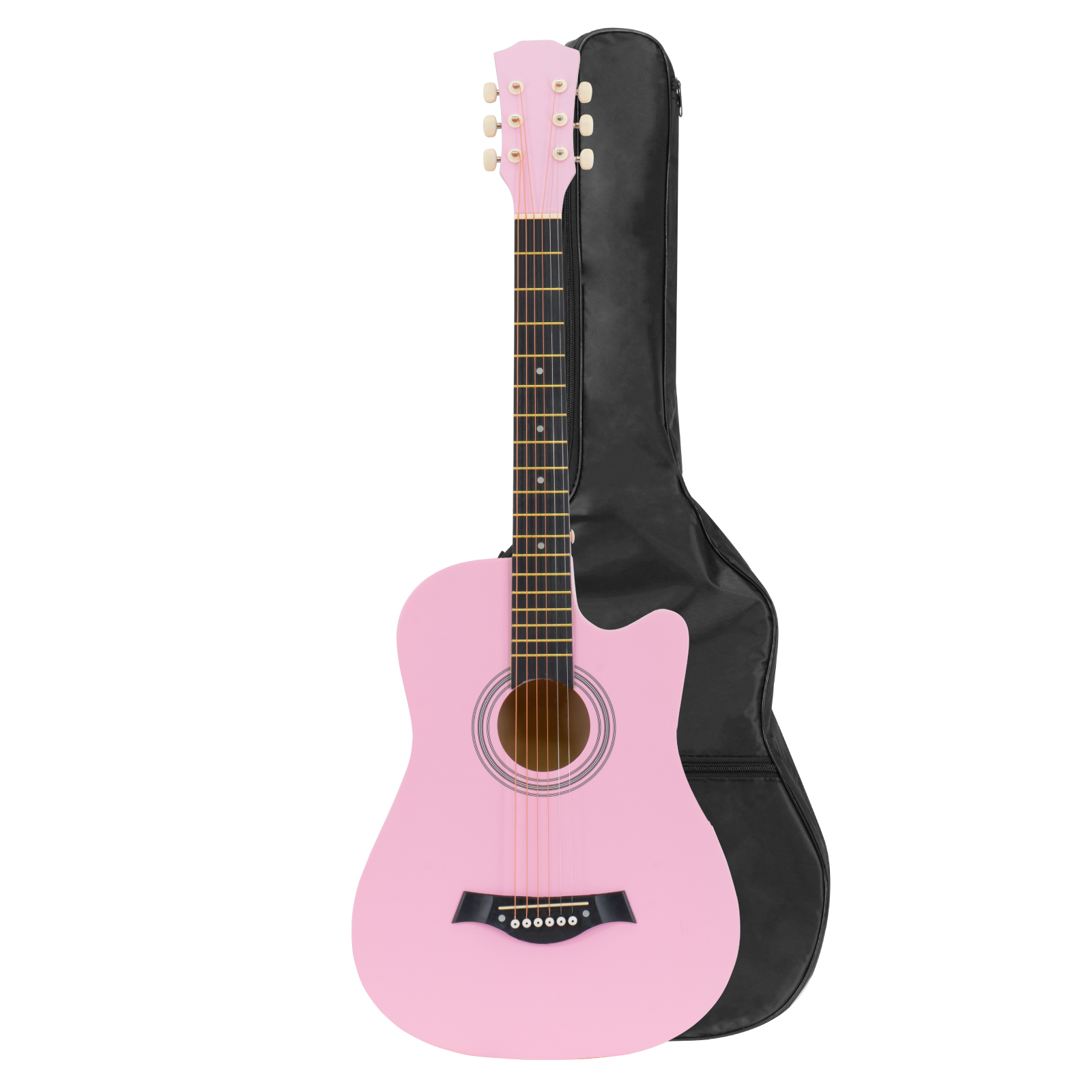 Kit de Guitarra Acústica Clásica con Accesorios, Funda, Afinador digital, Juego de cuerdas, Púas, Mica protectora