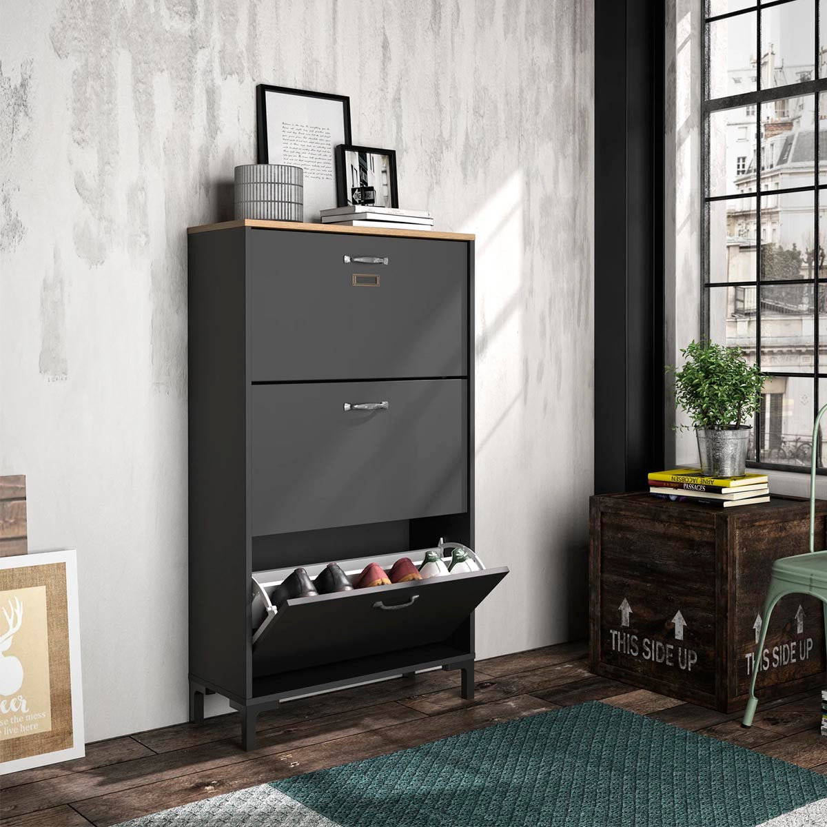 Zapatera Overton Negro - Kessa