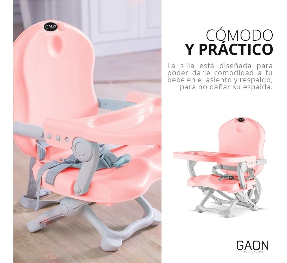 SILLA MODULAR PERIQUERA BEBE PORTATIL PLEGABLE ASIENTO CON CHAROLA PELDAÑOS GAON BOOSTER