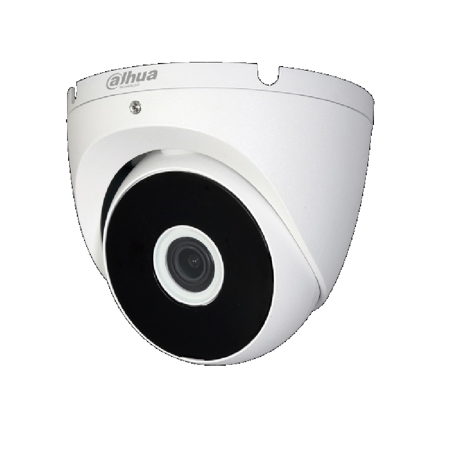 Cámara Turret Dahua 5 MP Cooper DH-HAC-T2A51N-0280B lente de 2.8mm SEGURIDAD BLANCO DOMO CABLE PC