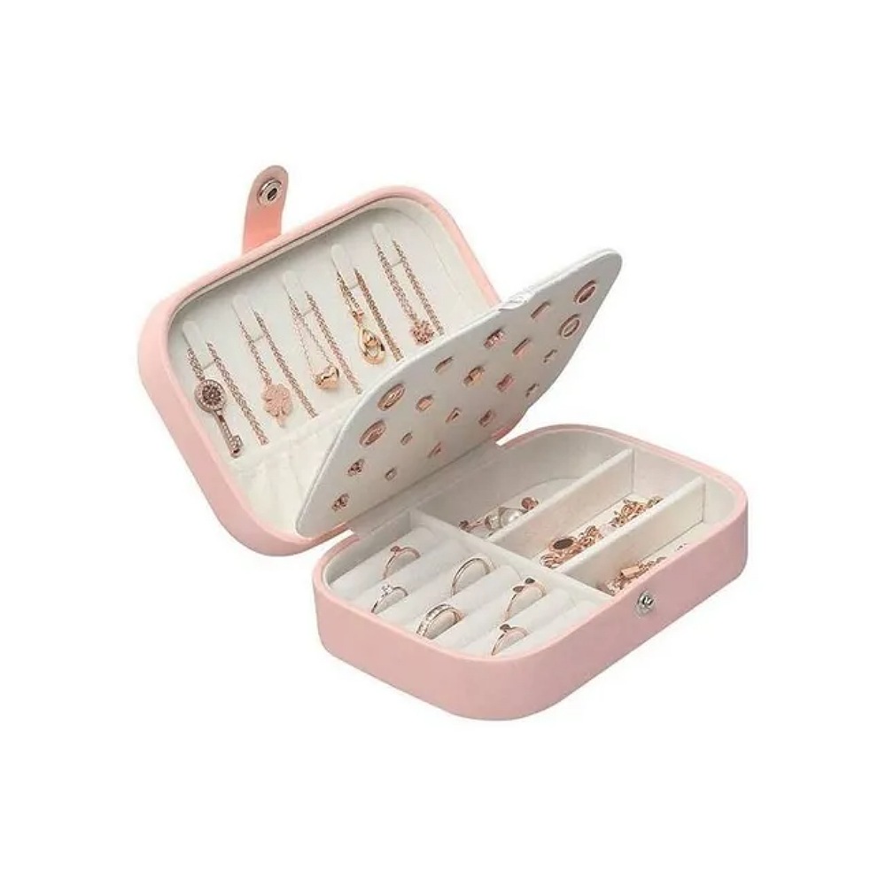 Caja De Joyería Iforu Organizador De Joyas De Cuero Portátil.