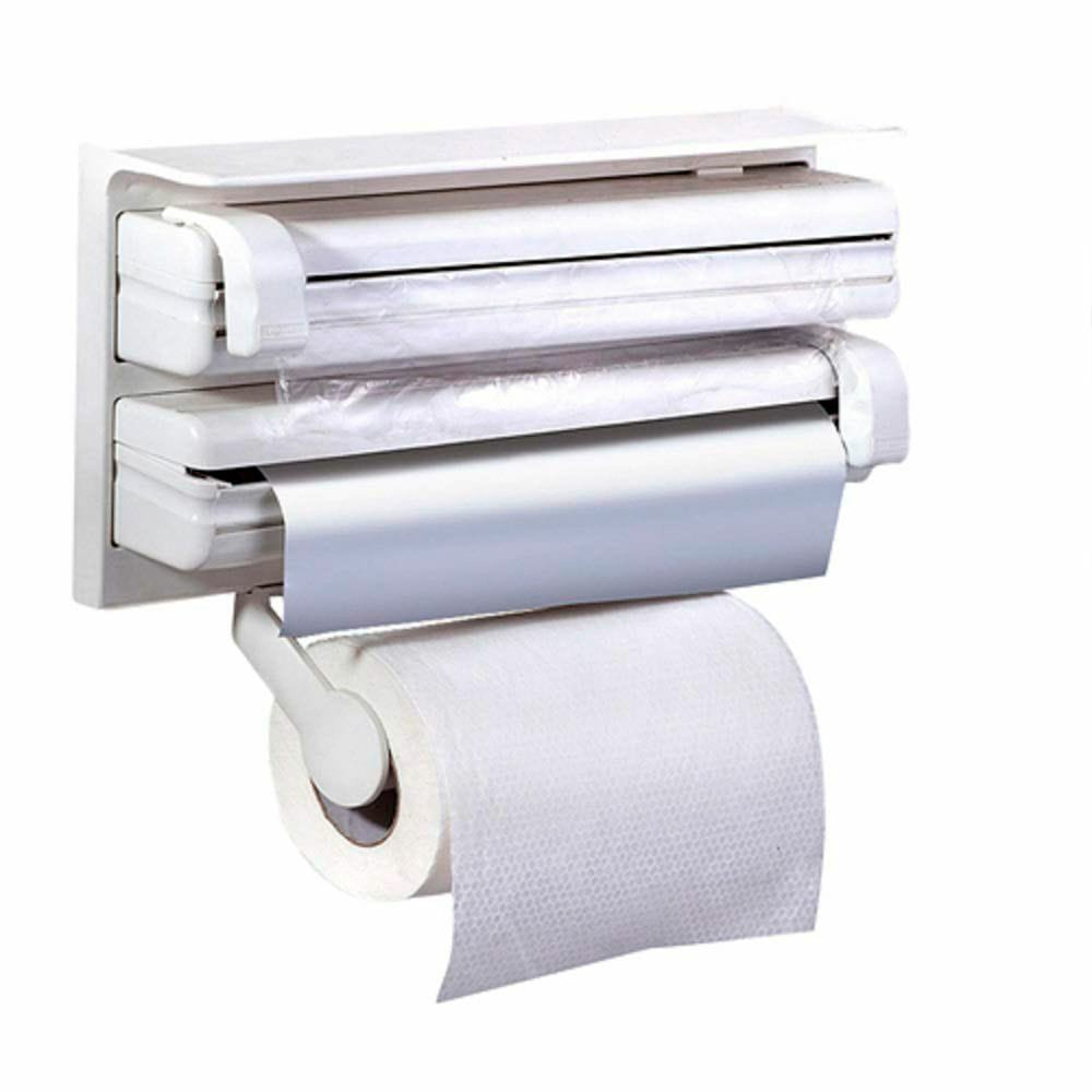 Money-Smart Choice Portarollos para papel y toallas de cocina tres  servicios organizador, porta rollos de papel toalla de cocina 