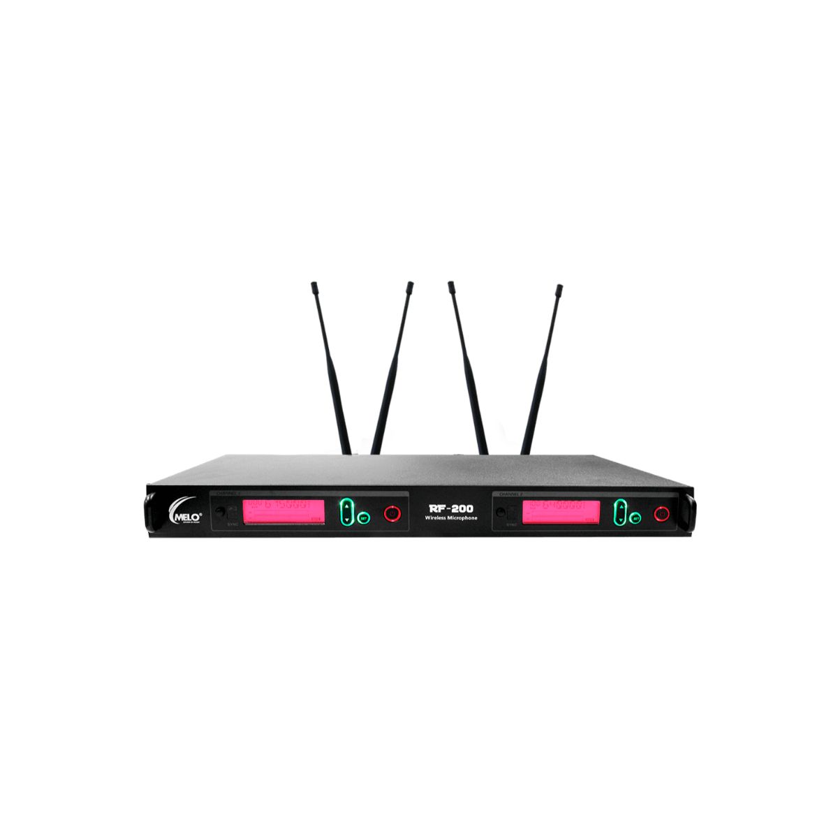 Sistema de Microfonos MELO RF-200 Dorado Inalámbricos .