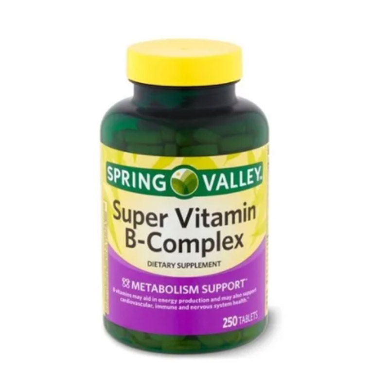 Complejo B + Vitamina B1 B2 B6 B12 Acido Fólico 250t Multivitamínico