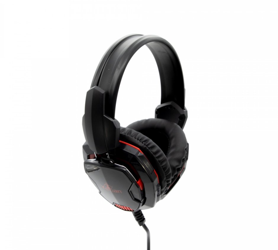 DIADEMA CON MICROFONO YEYIAN TEMPEST 2000 3.5MM NEGRO / ROJO