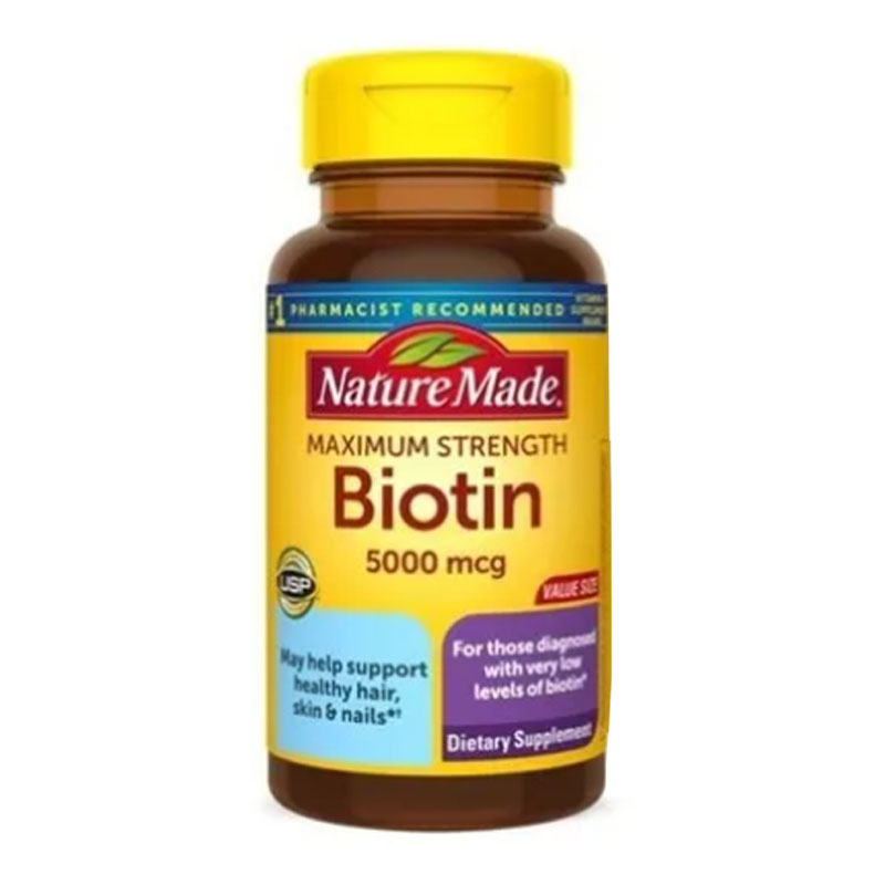 Biotin 5000 Mcg Ayuda Pelo Piel Y Uñas 120 Caps Maxima Resistencia 