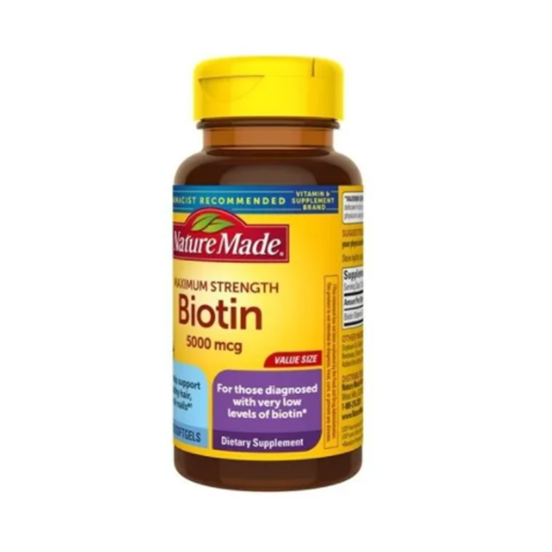 Biotin 5000 Mcg Ayuda Pelo Piel Y Uñas 120 Caps Maxima Resistencia 