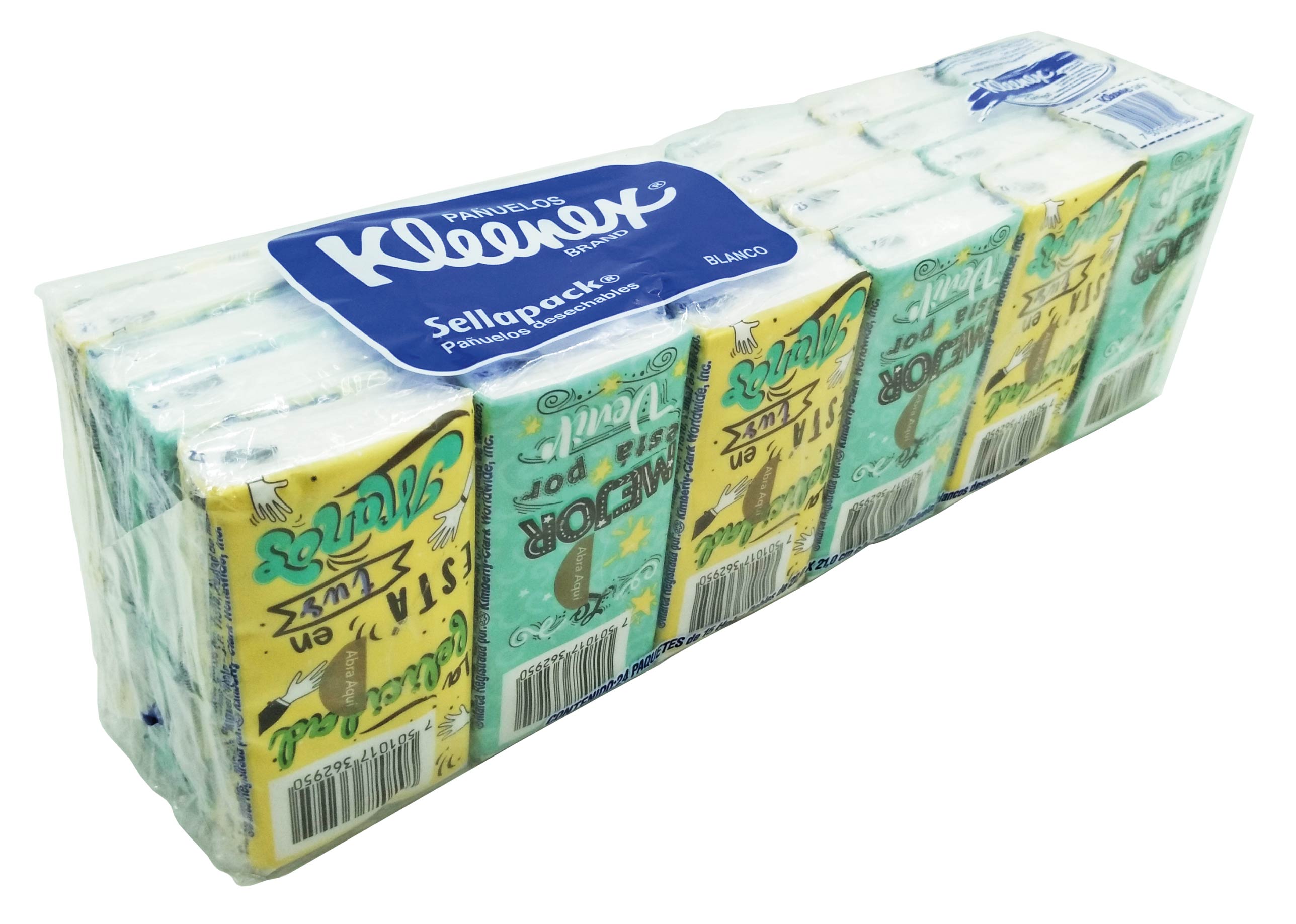 Pañuelos Desechables Kleenex Sella Pack Con 24 Pzas