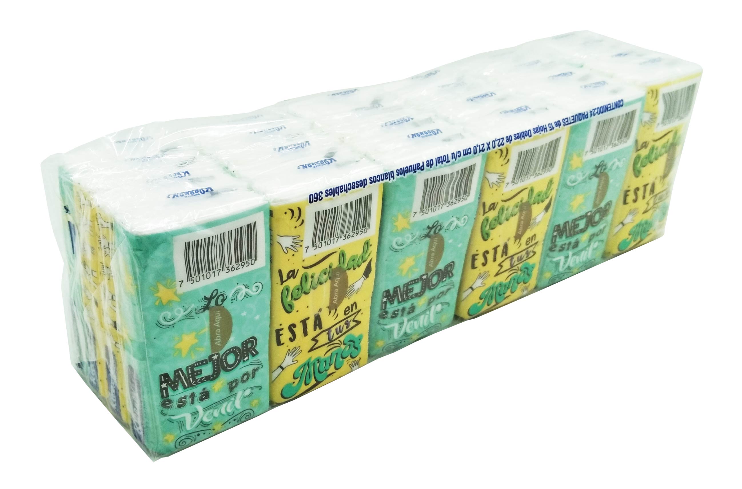 Pañuelos Desechables Kleenex Sella Pack Con 24 Pzas