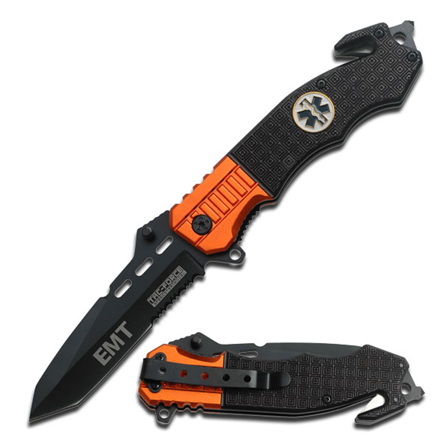 Navaja TF-740EM rescate apertura asistida naranja