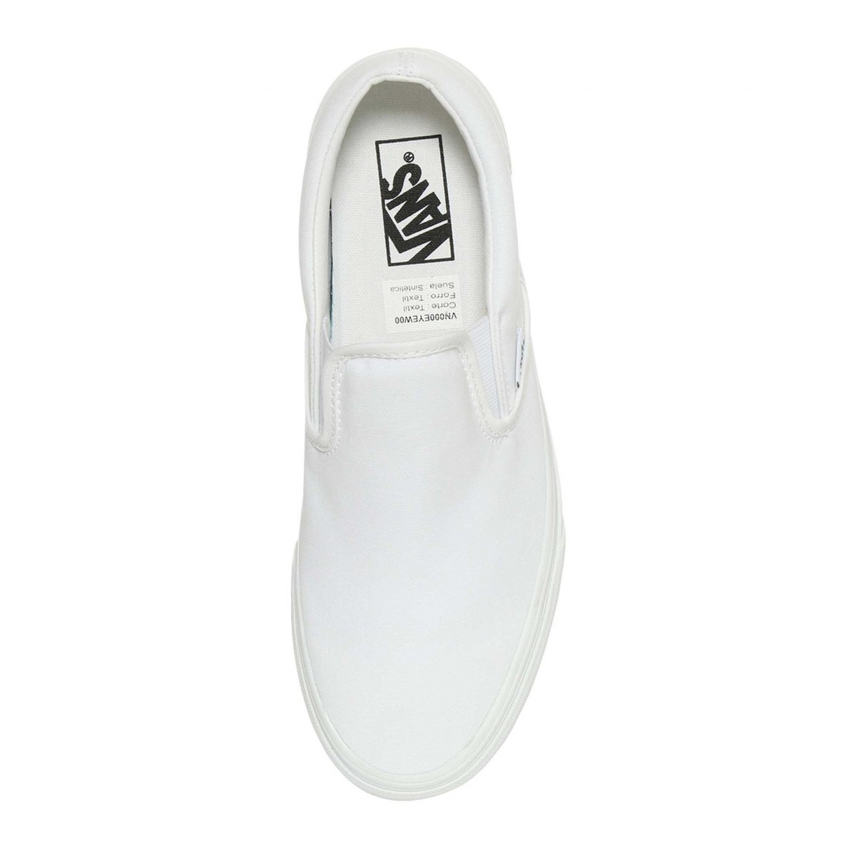 Tenis Vans Classic Slip-On Blanco Hombre.