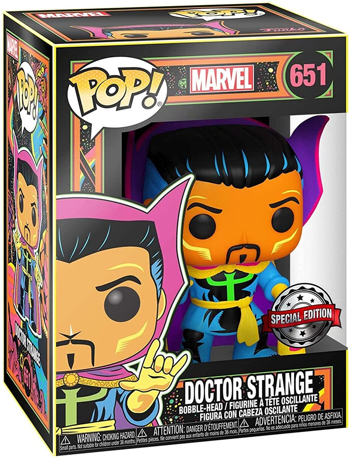 Funko Pop #651 Dr Strange Strange Black Light Special Edition