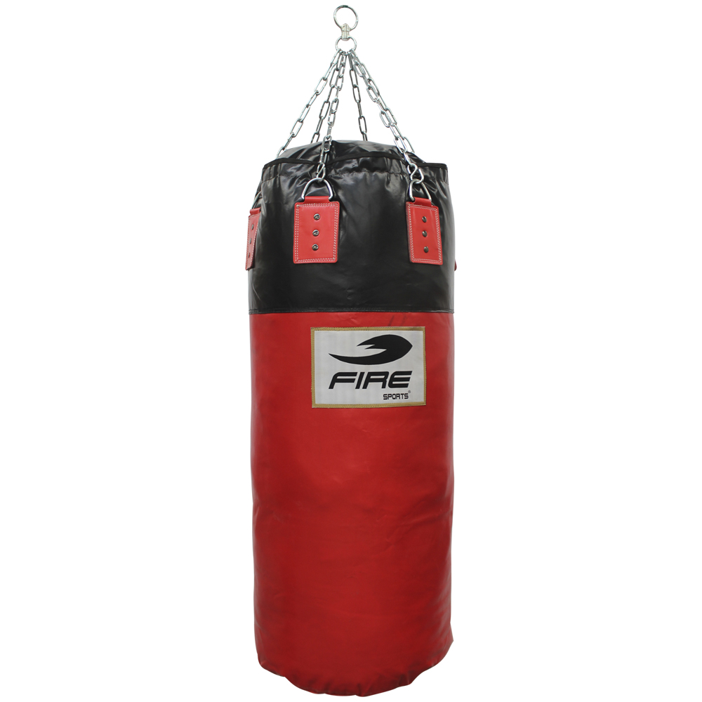 Costal De Box Vacio Fire Sports Vertical 110cm Con Cadena Pu