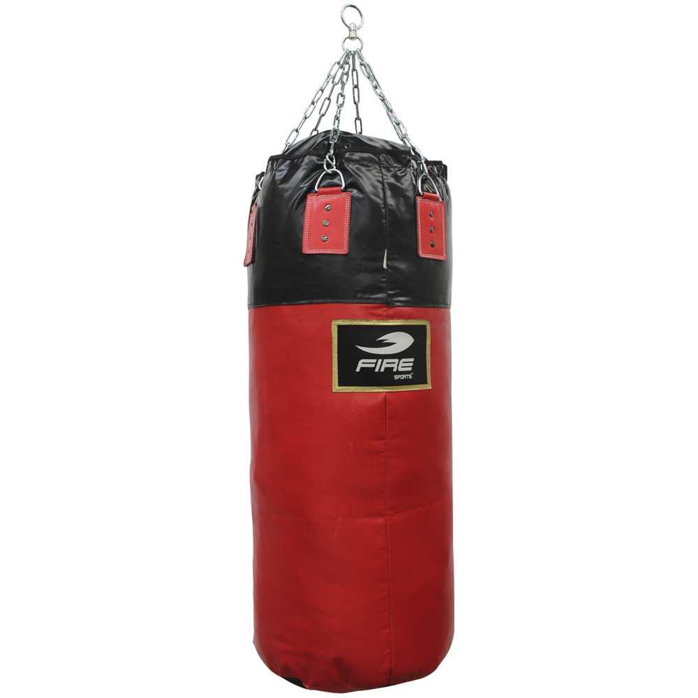 Costal De Box Vacio Fire Sports Vertical 110cm Con Cadena Pu