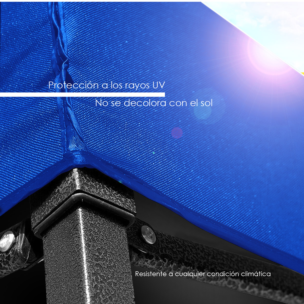 REPUESTO DE LONA 1.5X1.5 M CALIBRE 600D 100% IMPERMEABLE (AZUL)