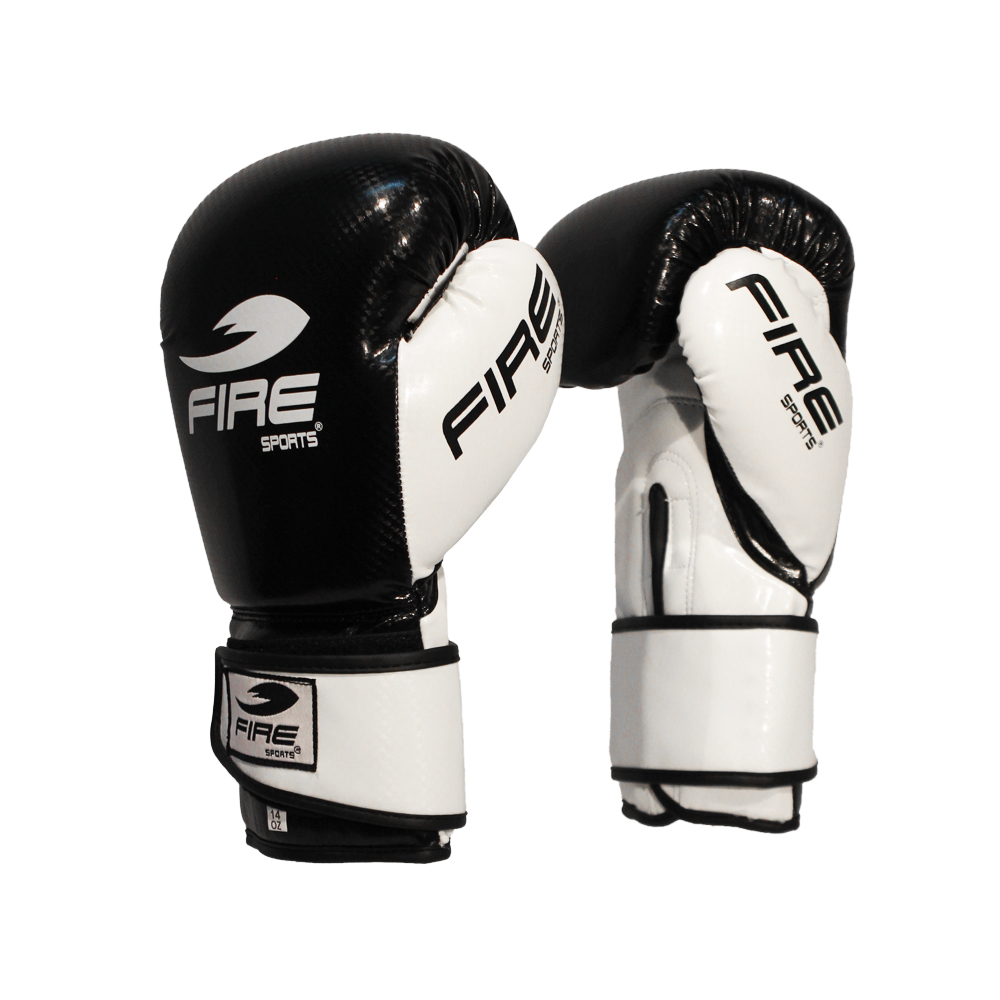 Guantes de Box Fire Sports PVC Boxing Colo Negro