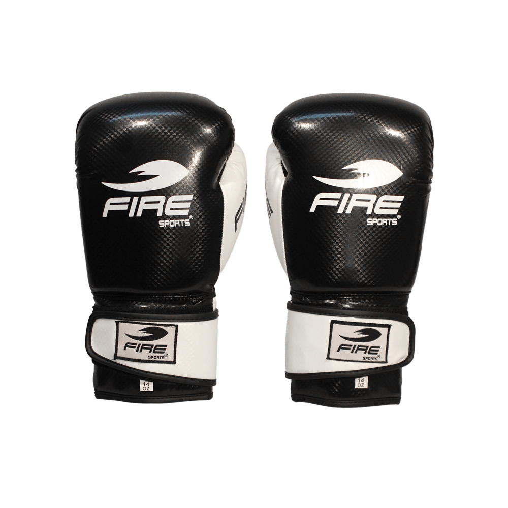 Guantes de Box Fire Sports PVC Boxing Colo Negro