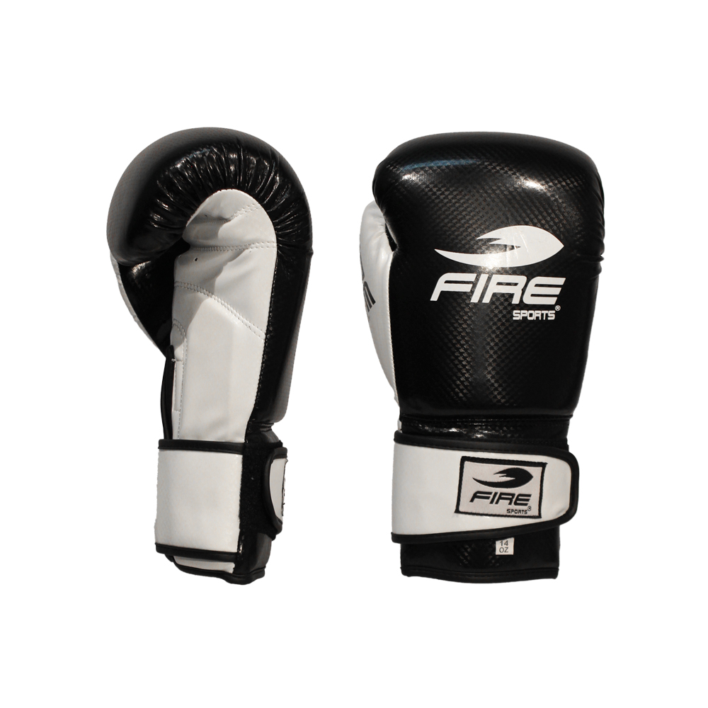 Guantes de Box Fire Sports PVC Boxing Colo Negro