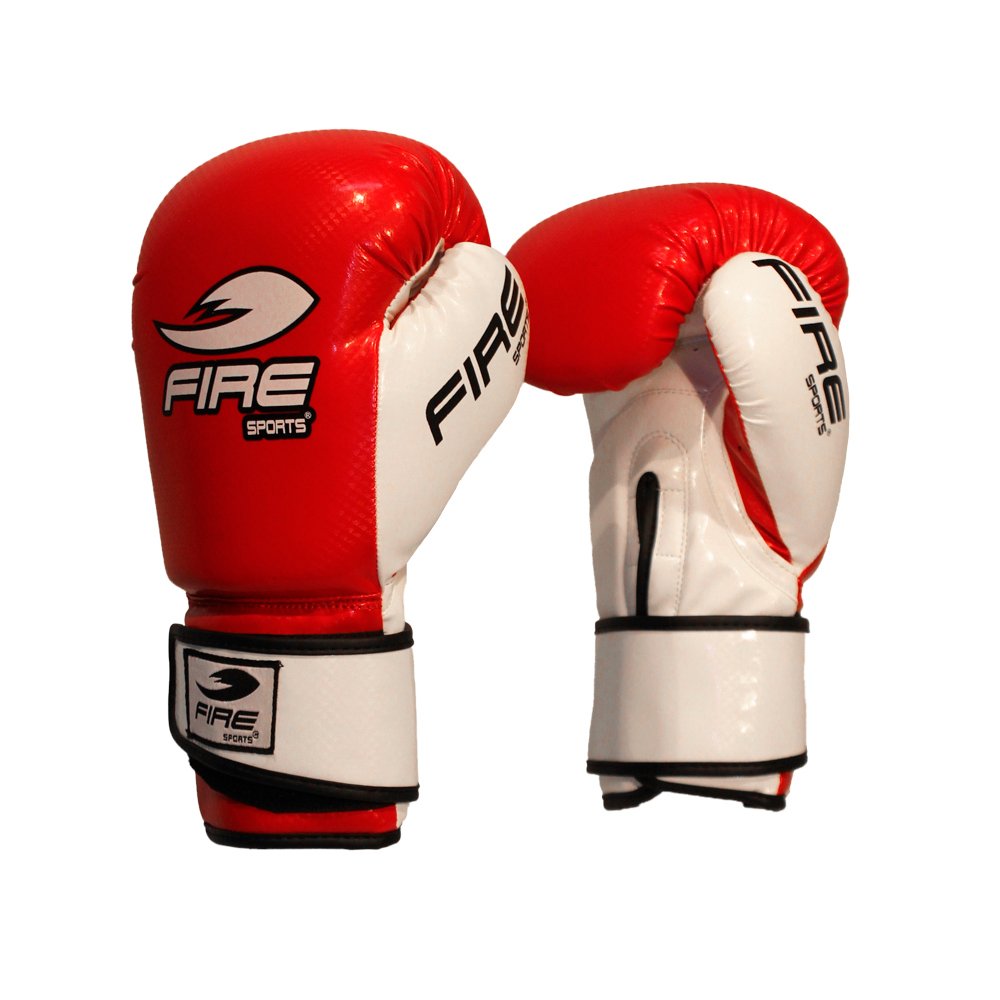 Guantes de Box Fire Sports PVC Boxing Color Rojo 12oz y 14oz 