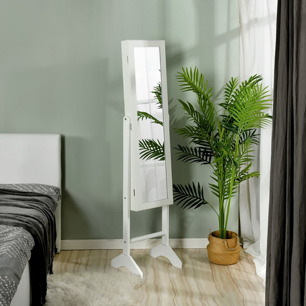 Organizador Espejo De Cuerpo Completo Yata Home H0250 MDF Godric Blanco END4