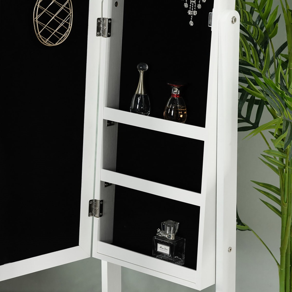 Organizador Espejo De Cuerpo Completo Yata Home H0250 MDF Godric Blanco END4