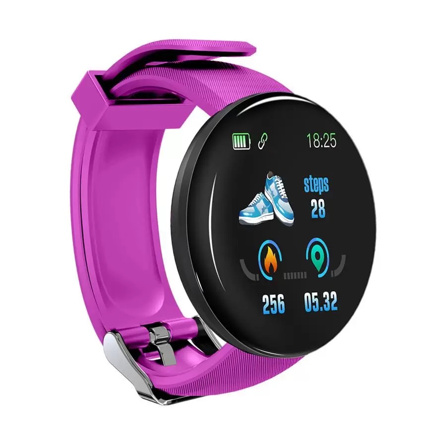 Smartwatch Reloj Inteligente morado Bluetooth con redes sociales