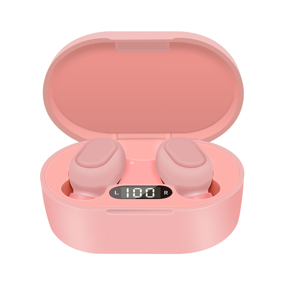 Audifonos Manos Libres Bluetooth rosa con pantalla digital