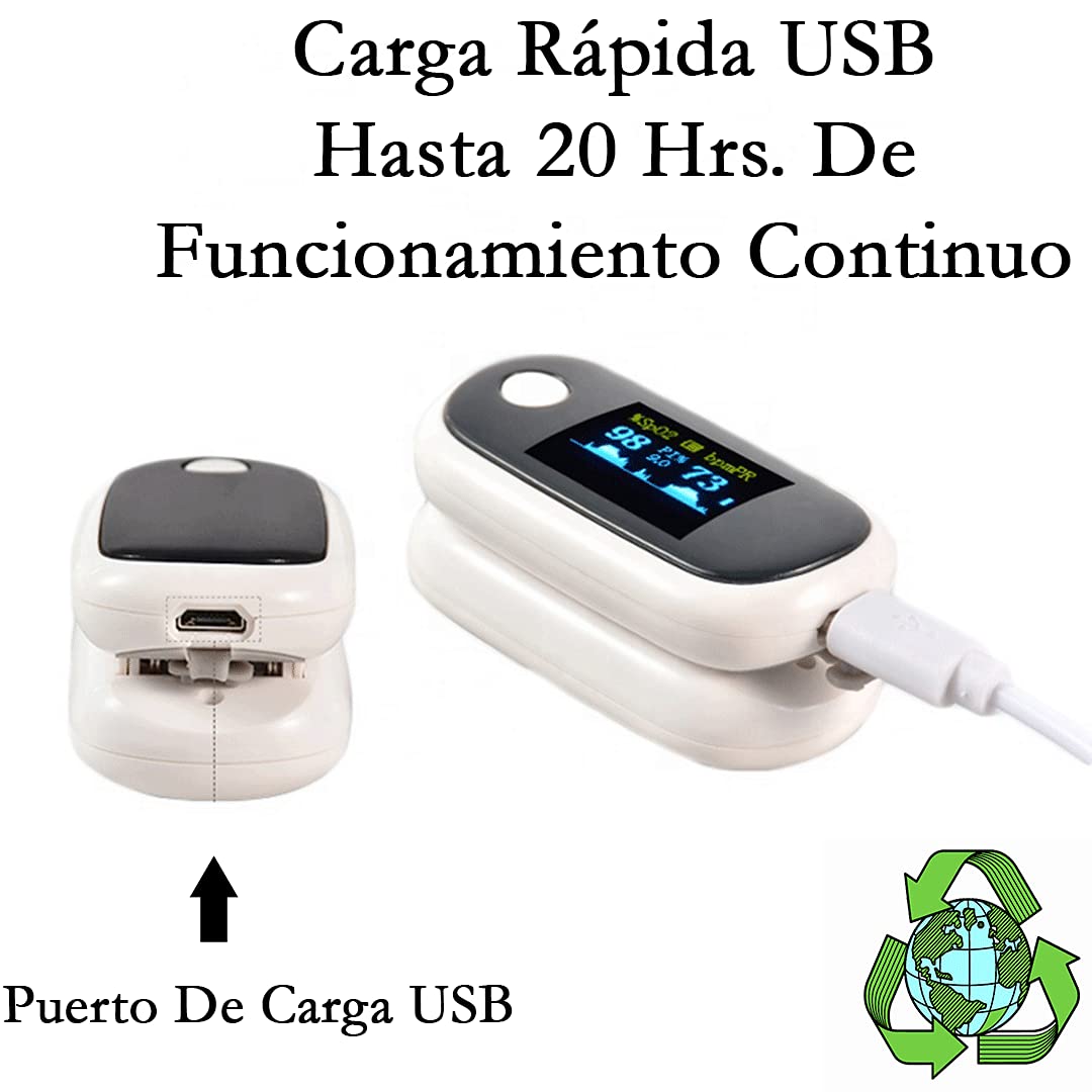 Oxímetro Recargable Hospitalario Y Deportivo Para Adultos Y Niños