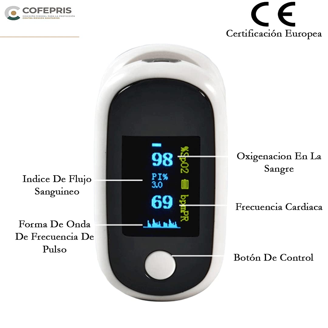 Oxímetro Recargable Hospitalario Y Deportivo Para Adultos Y Niños